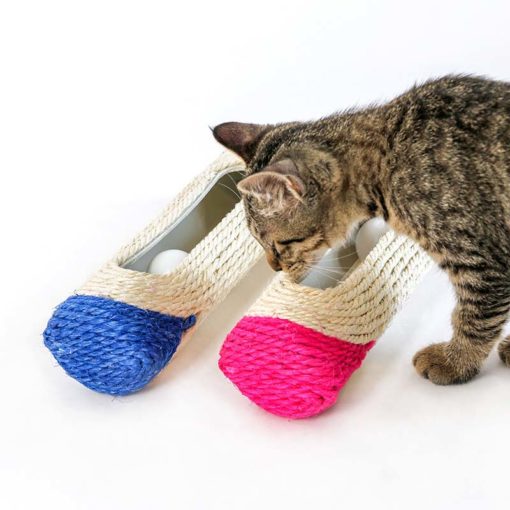 Cylindre à gratter en sisal avec balles intégrées – Image 2
