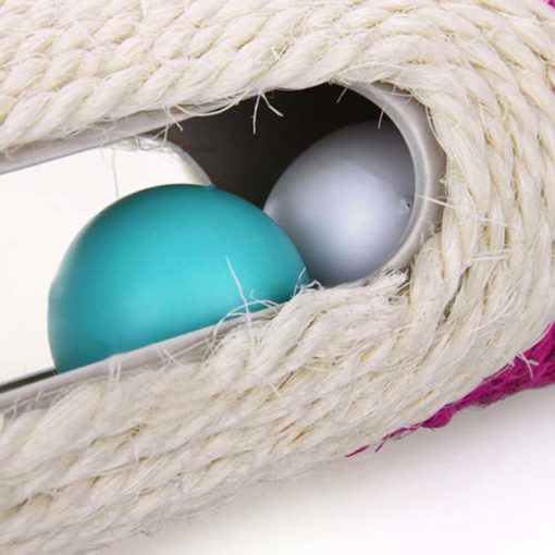 Cylindre à gratter en sisal avec balles intégrées – Image 4
