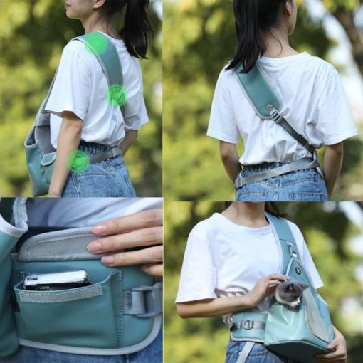 Sac en bandoulière respirant porté à l'avant – Image 16