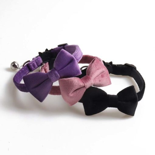 Collier à nœud papillon en velours ajustable - Image 3