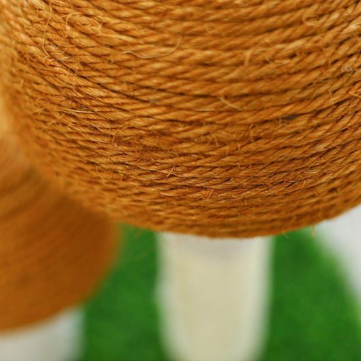 Arbre griffoir double champignon 36cm – Image 8