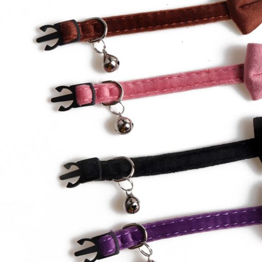 Collier à nœud papillon en velours ajustable - Image 4