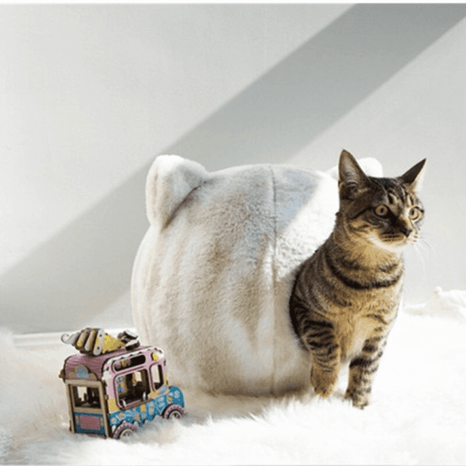 Cabane en peluche tête de chat – Image 3