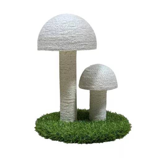 Arbre griffoir double champignon 36cm – Image 5