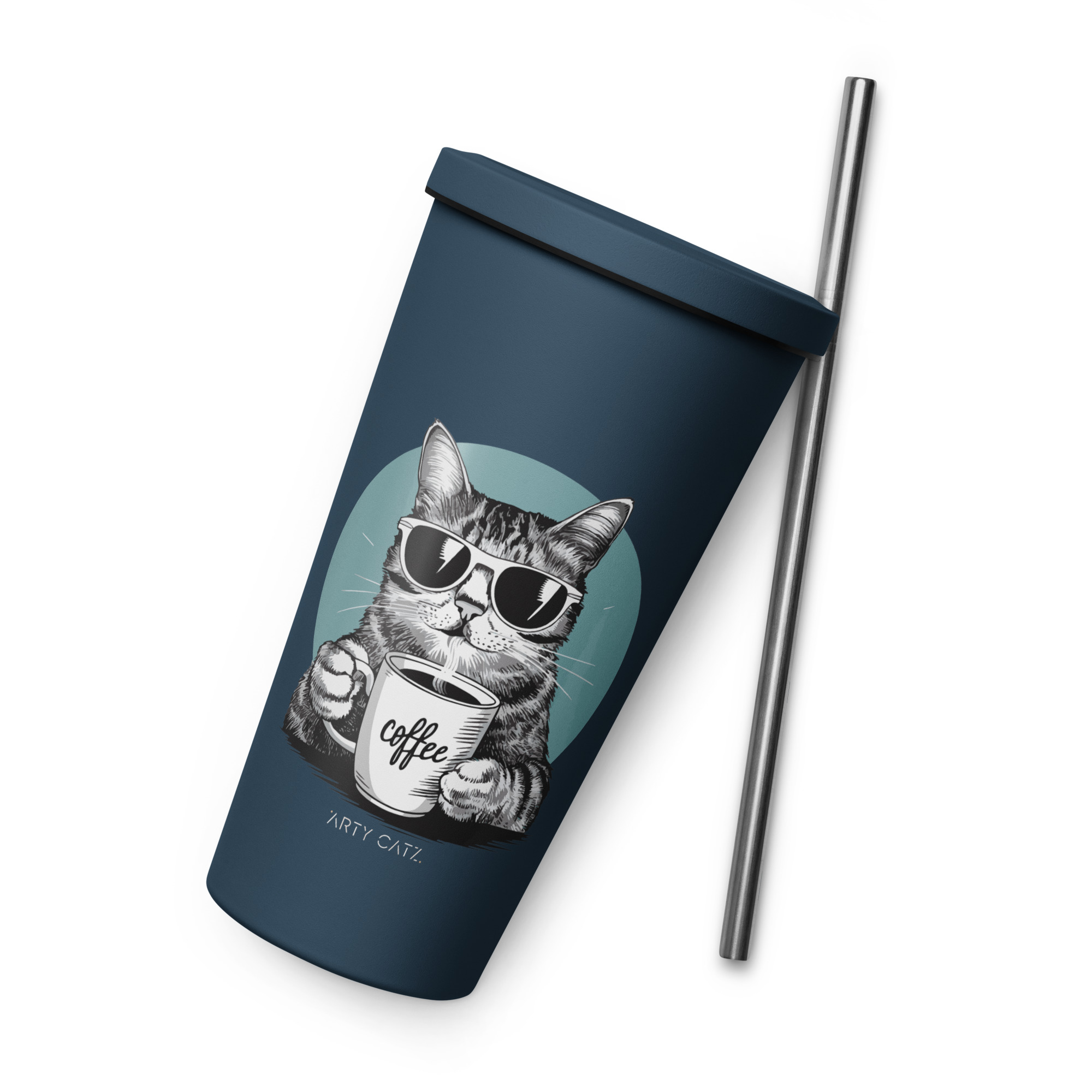 Gobelet isotherme avec paille – Image 3