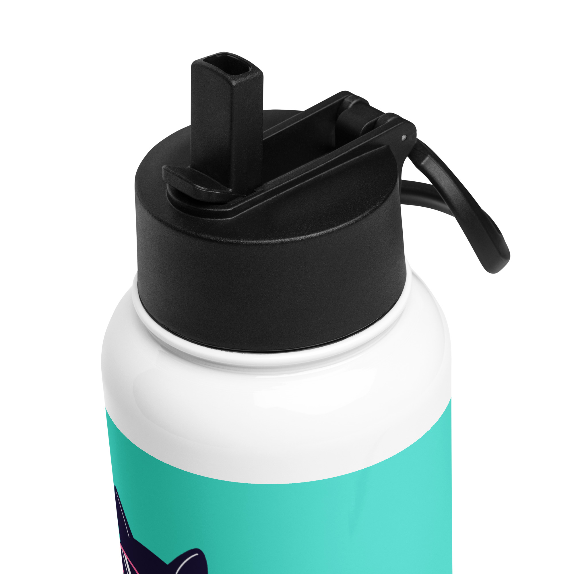 Bouteille d'eau en acier inoxydable avec paille – Image 13